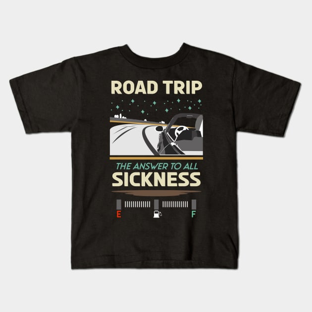 Retro Road trip the answer to all sickness 05 Kids T-Shirt by HCreatives